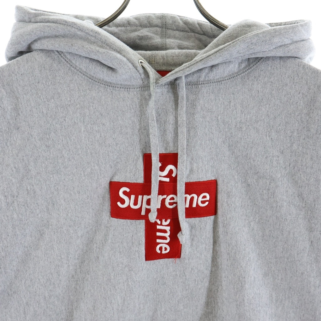 SUPREME(シュプリーム) 20AW Cross Box Logo Hooded Sweatshirt クロスボックスロゴ プルオーバーパーカー グレー