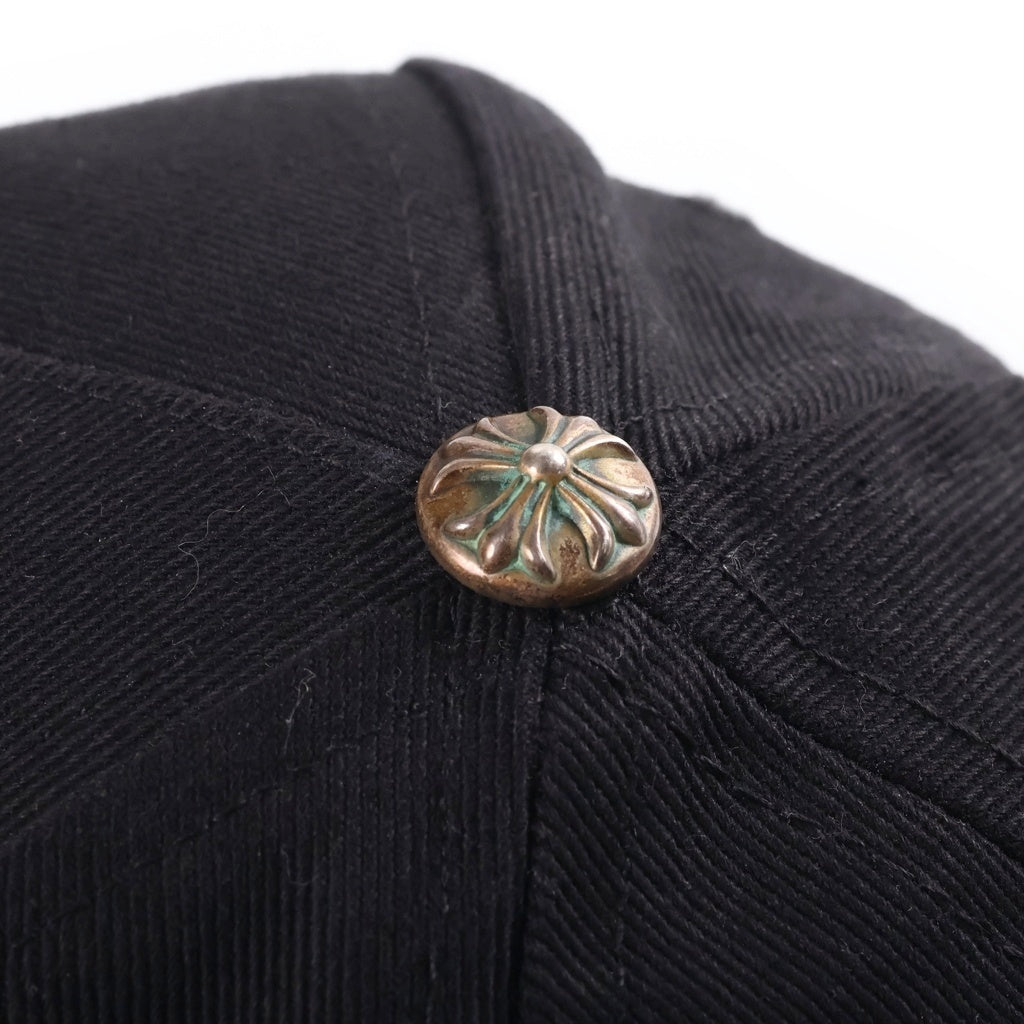 CHROME HEARTS(クロムハーツ) RS3 BASEBALL CAP フロントモチーフ刺繍 クロスボール ベースボールキャップ 帽子 ブラック