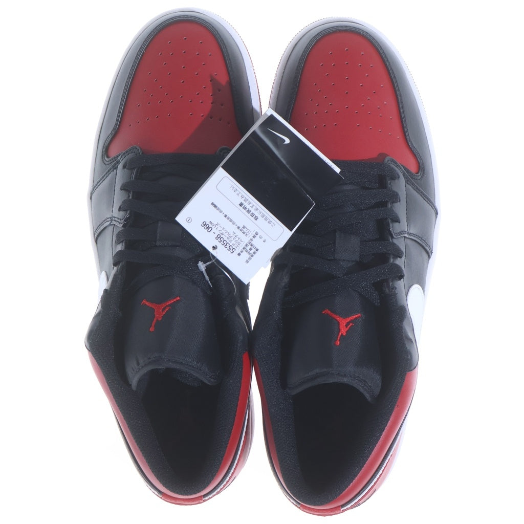 NIKE(ナイキ) AIR JORDAN LOW BRED 553558-066 エアジョーダン 1 ロー ブレッド ローカットスニーカー レッド/ブラック US12/30cm