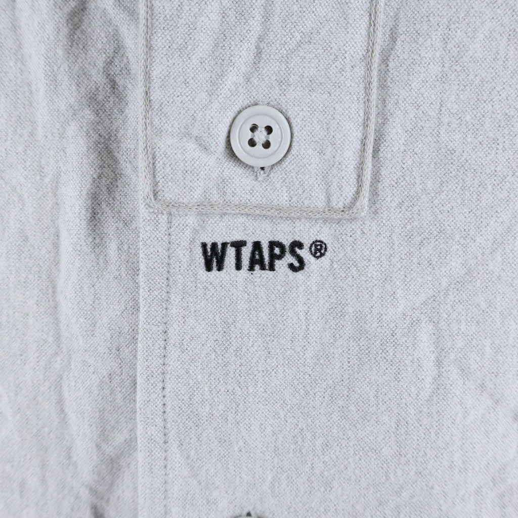 WTAPS(ダブルタップス) 21SS LEAGUE S/S COTTON OXFORD SHIRT コットン ベースボールシャツ グレー 211TQDT-SHM06