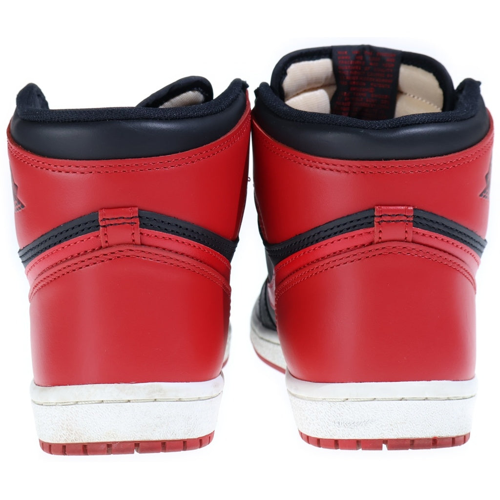 NIKE(ナイキ) AIR JORDAN HIGH BRED エアジョーダン 1 85 ブレッド ハイカットスニーカー ブラック/レッド US9/27cm HV6674-067