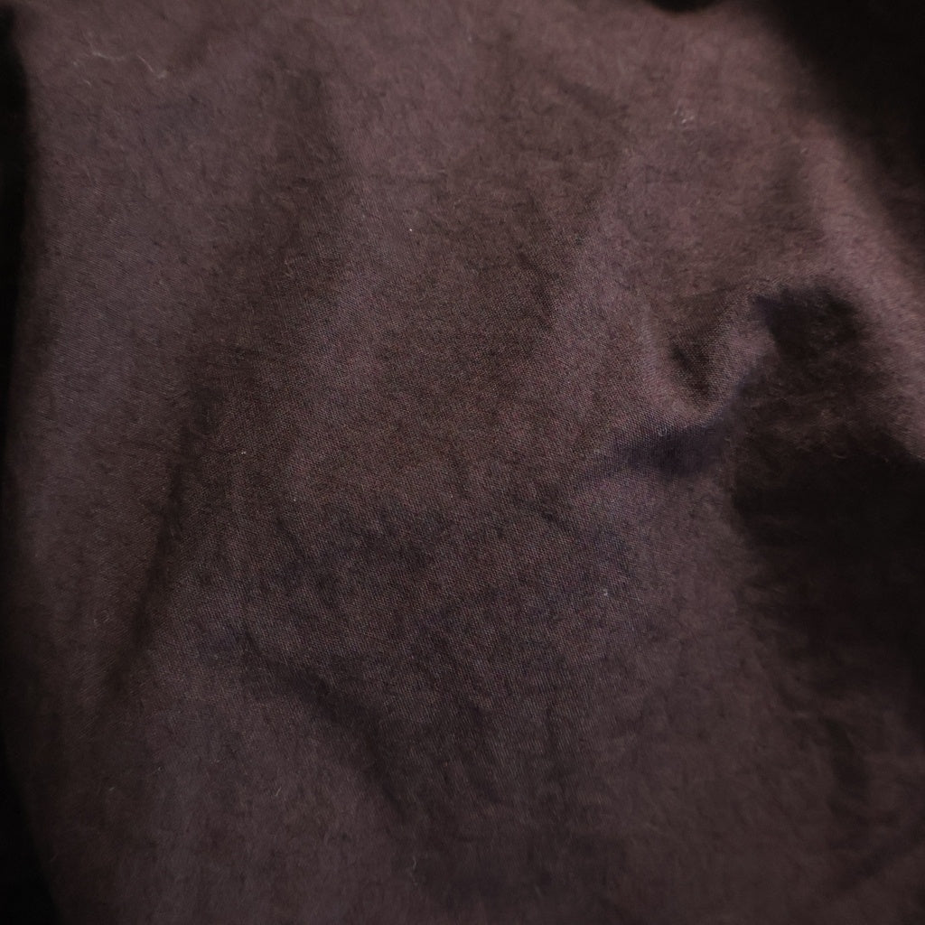 NO BRAND(ノーブランド) Chez VIDALENC Pull Over Shirt コットン ノーカラーシャツ パープル