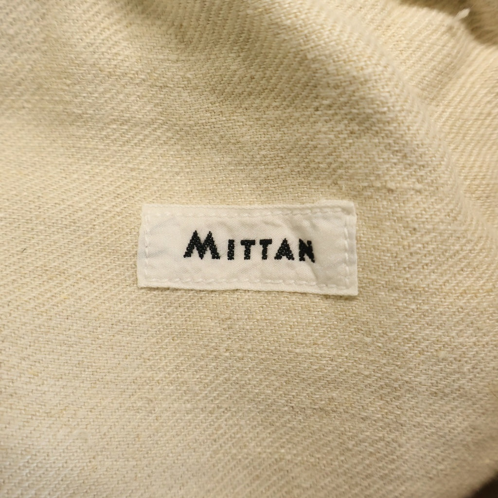MITTAN(ミッタン) MITTAN ミッタン 麻 ドローコード付 ワイドパンツ アイボリー
