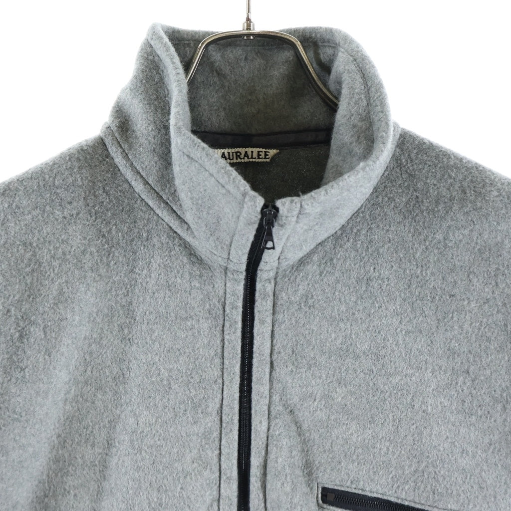 AURALEE(オーラリー) 25AW PURE SILK COMFORT FLEECE HALF ZIP P/O シルク フリースジャケット グレー A25AP02SF