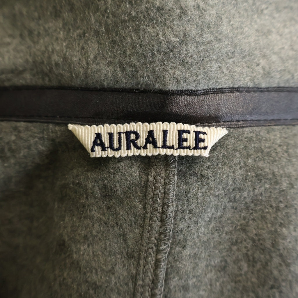 AURALEE(オーラリー) 25AW PURE SILK COMFORT FLEECE HALF ZIP P/O シルク フリースジャケット グレー A25AP02SF