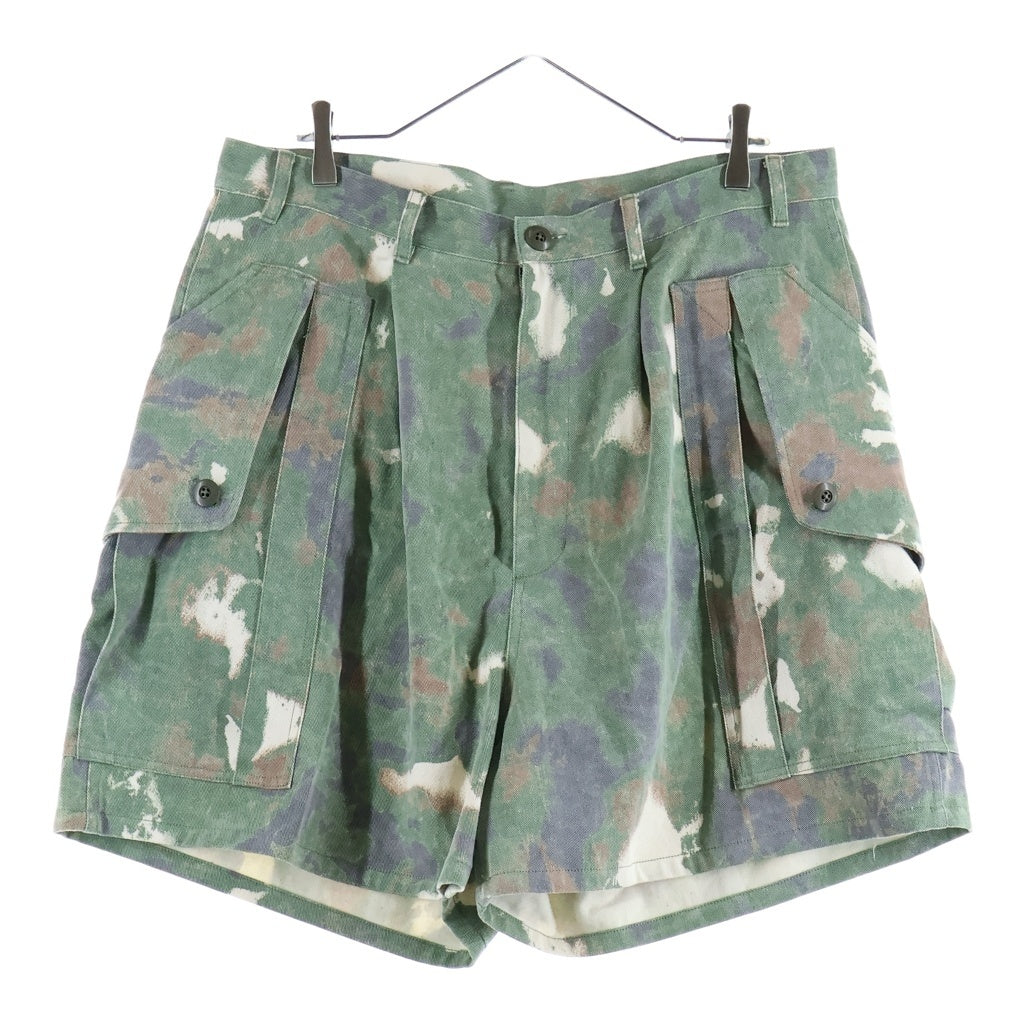 NO BRAND(ノーブランド) GURANK Camo Cargo Shorts グランク カモ カーゴ ショーツ ハーフパンツ グリーン 25K02