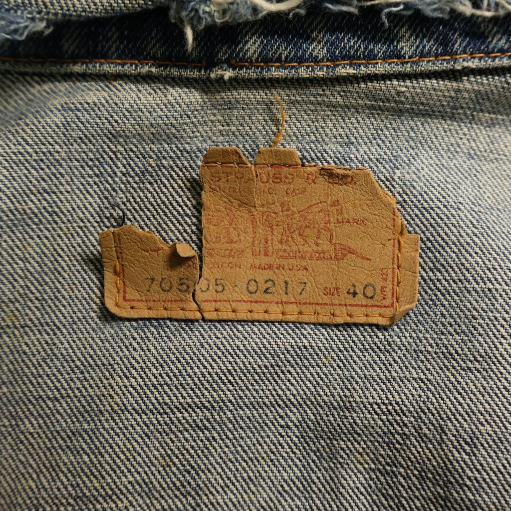Levi's(リーバイス) 70s 70505 0217 4th BIGE 不均等V ボタン裏524 デニムジャケット Gジャン インディゴ