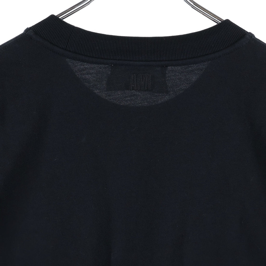 AMI Alexandre Mattiussi(アミアレクサンドルマテュッシ) 24SS 辰年 ハートロゴ 半袖 クルーネック Tシャツ ブラック