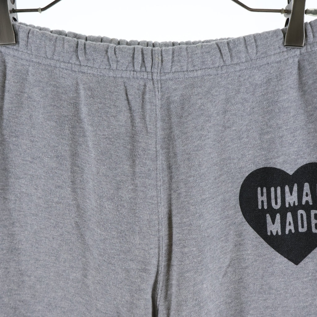 HUMAN MADE(ヒューマンメイド) ハートロゴプリント スウェット ショートパンツ ハーフパンツ グレー