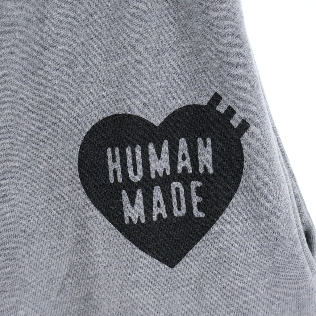 HUMAN MADE(ヒューマンメイド) ハートロゴプリント スウェット ショートパンツ ハーフパンツ グレー