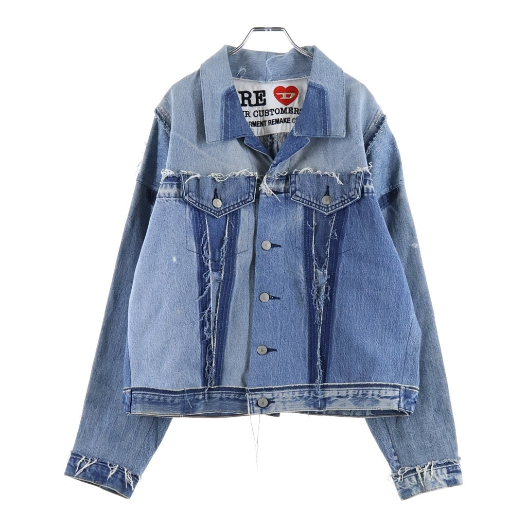 DIESEL(ディーゼル) 20SS ×READYMADE リメイク レッドタグ デニムジャケット 再構築 インディゴ