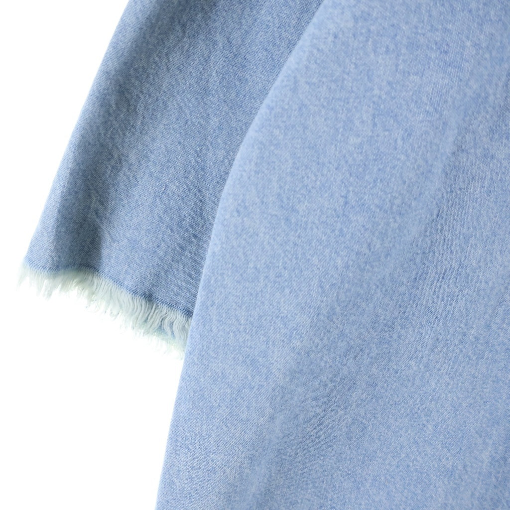 BALENCIAGA(バレンシアガ) 18SS BACK LOGO DENIM SHIRT バックロゴ オーバーサイズ 半袖デニムシャツ インディゴ BC89 571368 TYE24
