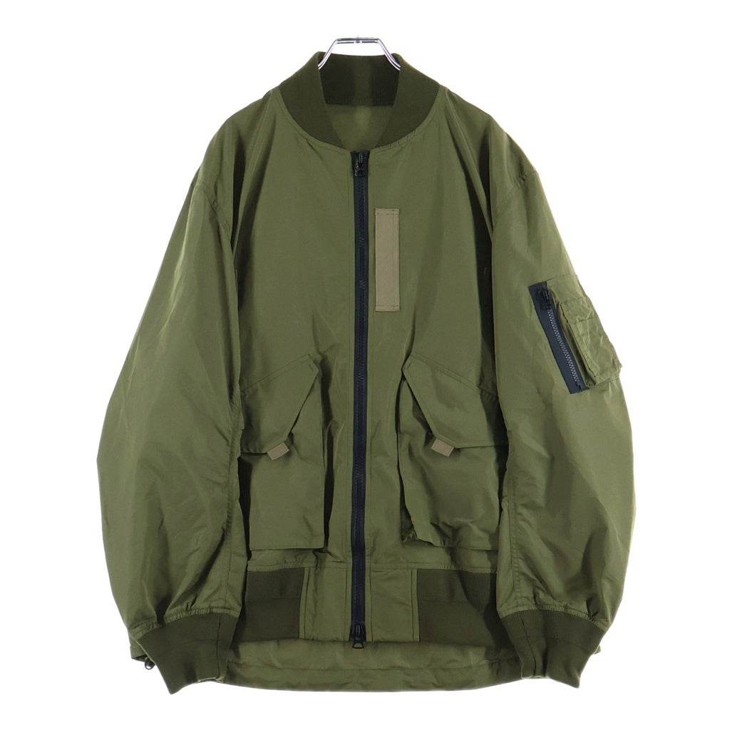 Sacai(サカイ) 24AW MA-1 Taffeta Blouson タフタ ブルゾン ミリタリージャケット カーキ 24-03401M