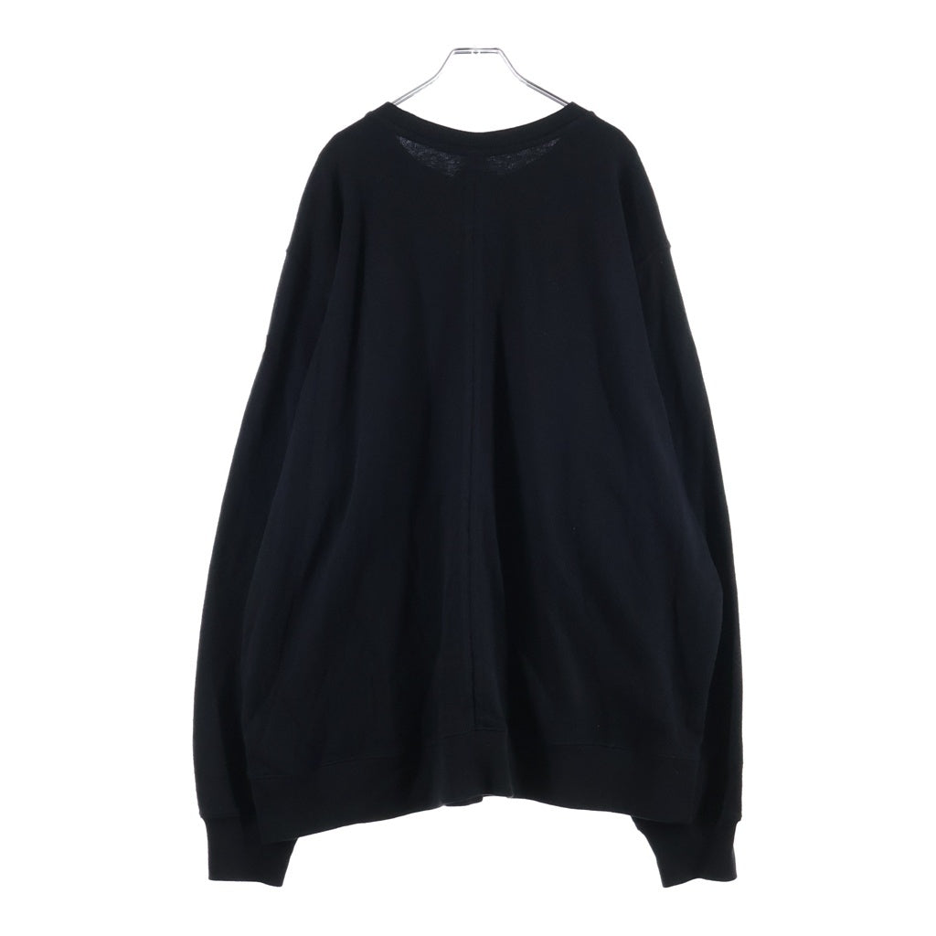 MONCLER(モンクレール) 24AW × Rick Owens Jumbo Crewneck Sweat リックオウエンス ジャンボ クルーネック 長袖Tシャツ ブラック J209N8G00004 M4435