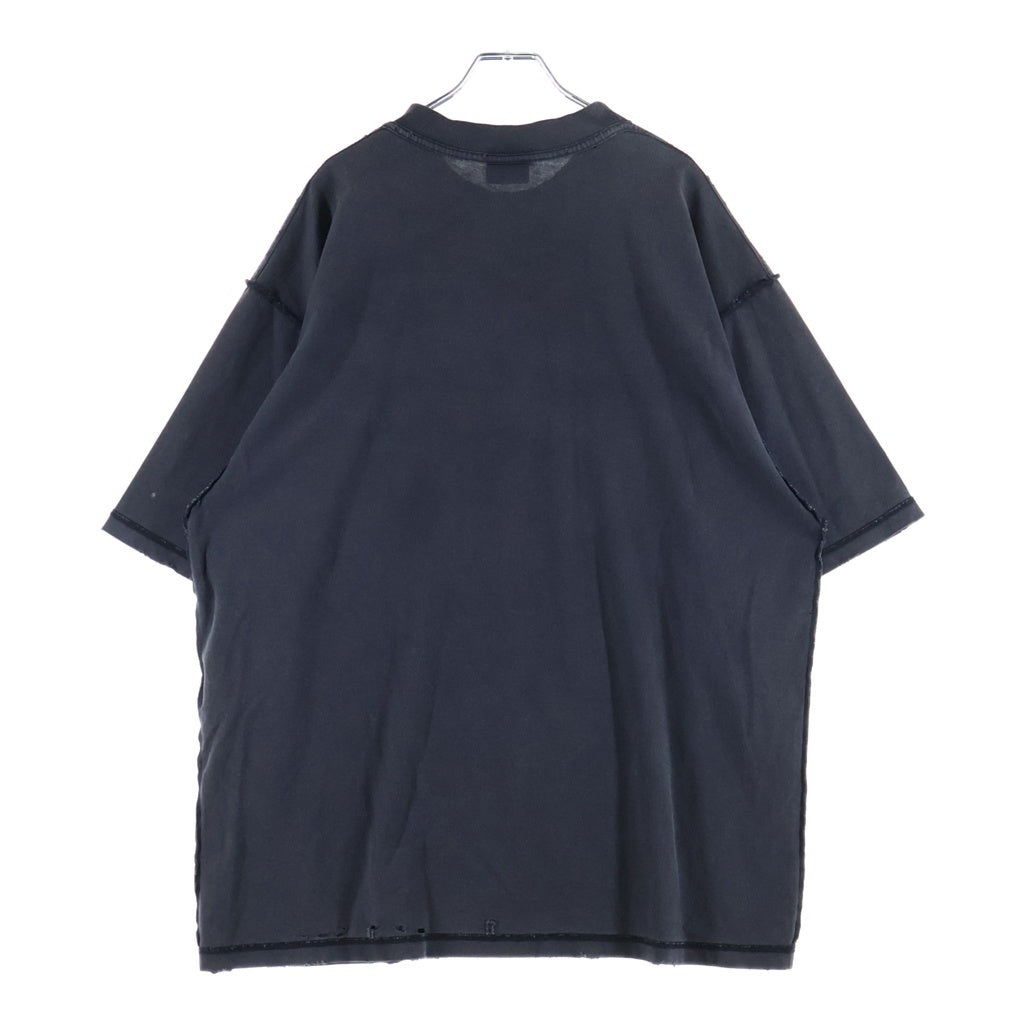 BALENCIAGA(バレンシアガ) 25SS Medium Fit T-Shirt インサイドアウトロゴ クルーネック 半袖Tシャツ グレー 822441 TSVA2