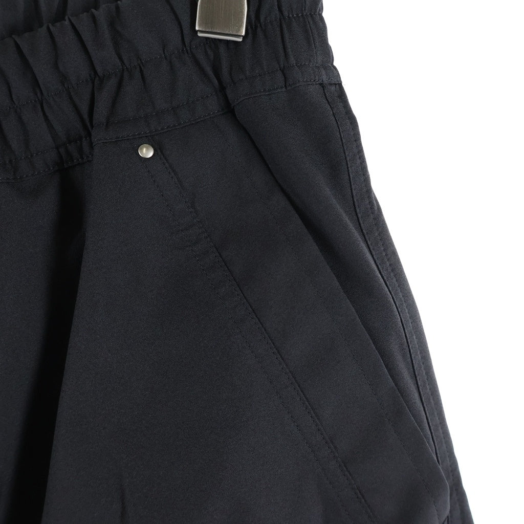 Rick Owens(リックオウエンス) 23SS BELA PODS ドローコード ナイロンサルエルハーフパンツ ブラック RU01C4349-TF