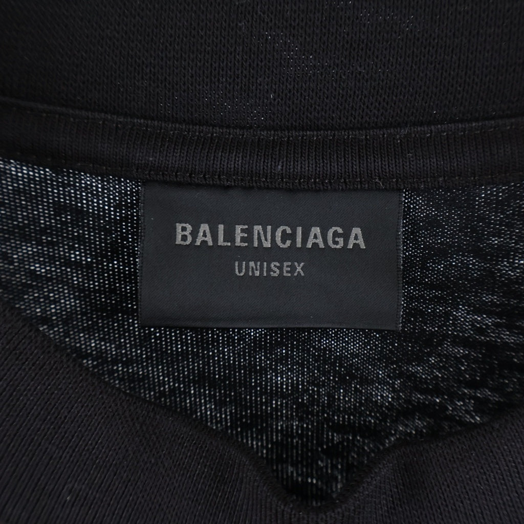 BALENCIAGA(バレンシアガ) 24AW Beverly Hills Medium Fit T-shirt オーバーサイズ 半袖 Tシャツ クルーネック ブラック 764235 TQVS6
