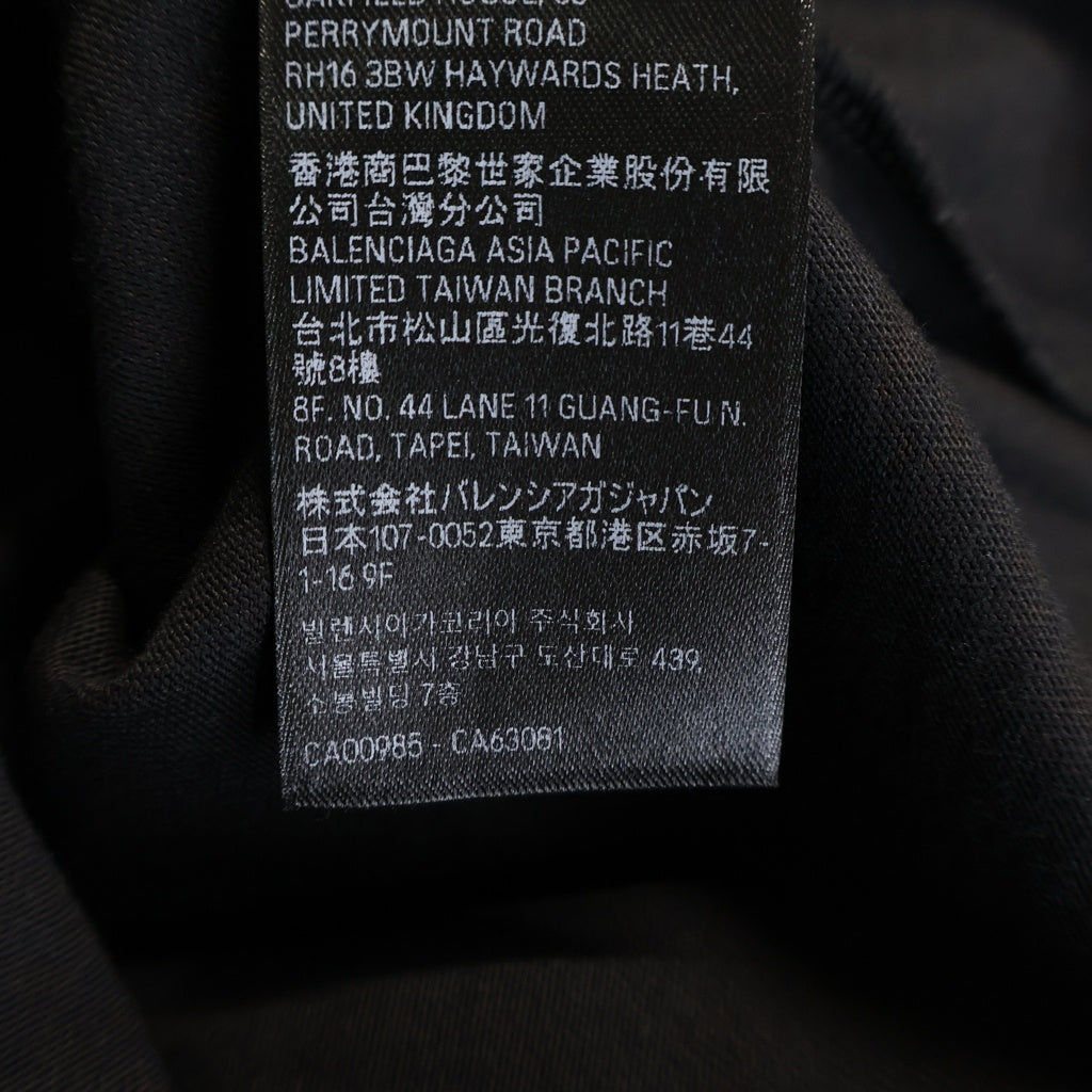 BALENCIAGA(バレンシアガ) 24AW Beverly Hills Medium Fit T-shirt オーバーサイズ 半袖 Tシャツ クルーネック ブラック 764235 TQVS6