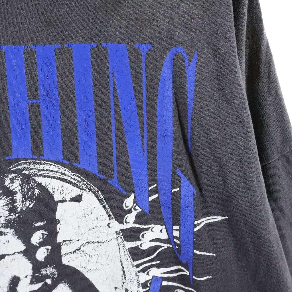 SAINT MICHAEL(セントマイケル) 24AW KK_LS TEE NOTHING IMP 長袖 クルーネック カットソー ブラック SM-YS1-0000-C35