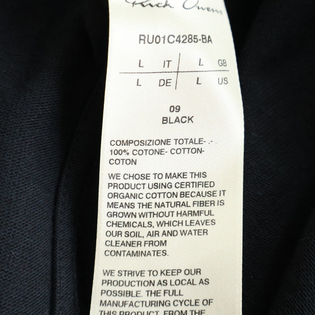 Rick Owens(リックオウエンス) 23SS HOODIE オーバーサイズ フーディー プルオーバーパーカー ブラック RU01C4285-BA
