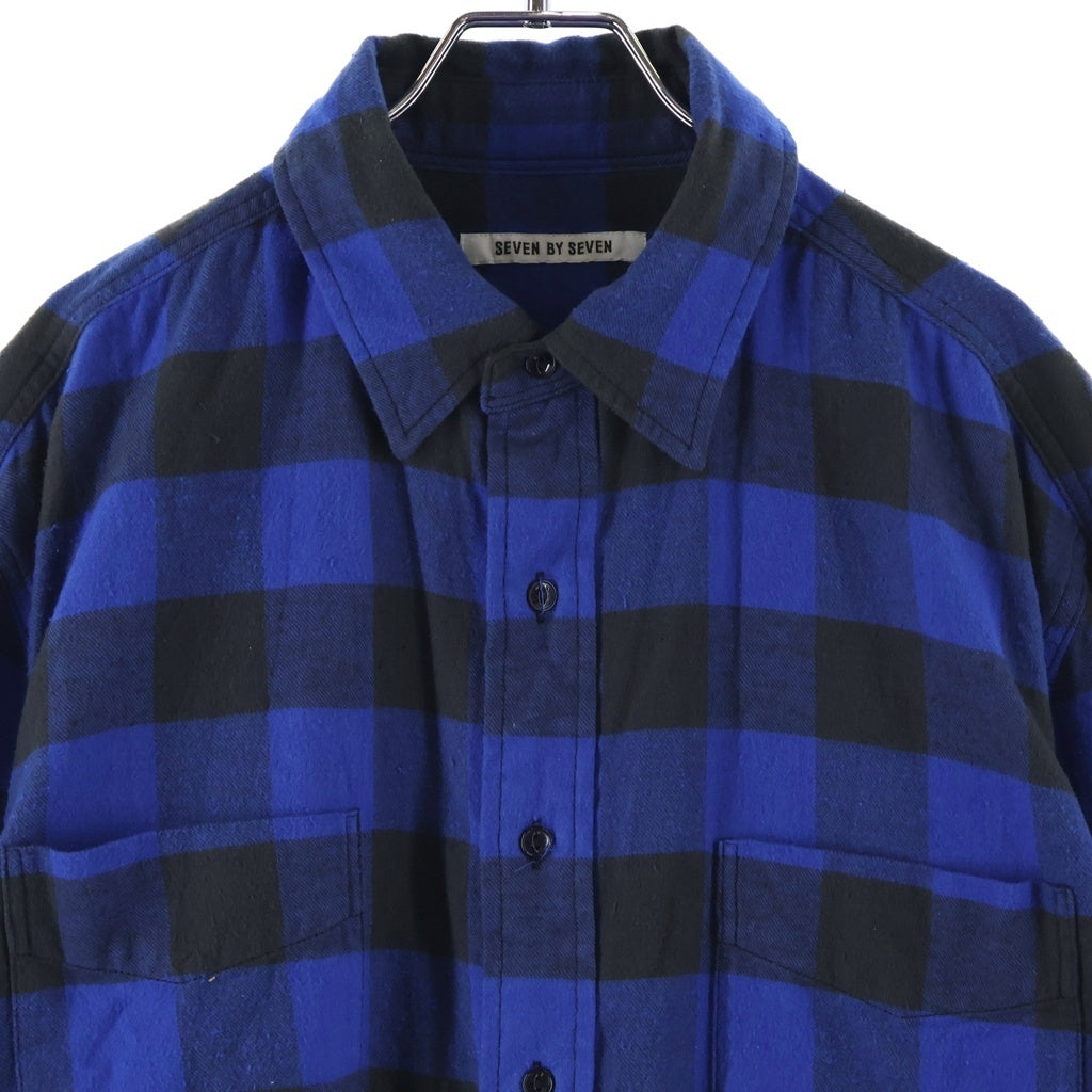 seven by seven(セブン バイ セブン) BUFFALO CHECK WORK SHIRTS チェックロングスリーブ 長袖シャツ ブルー 800-5250072
