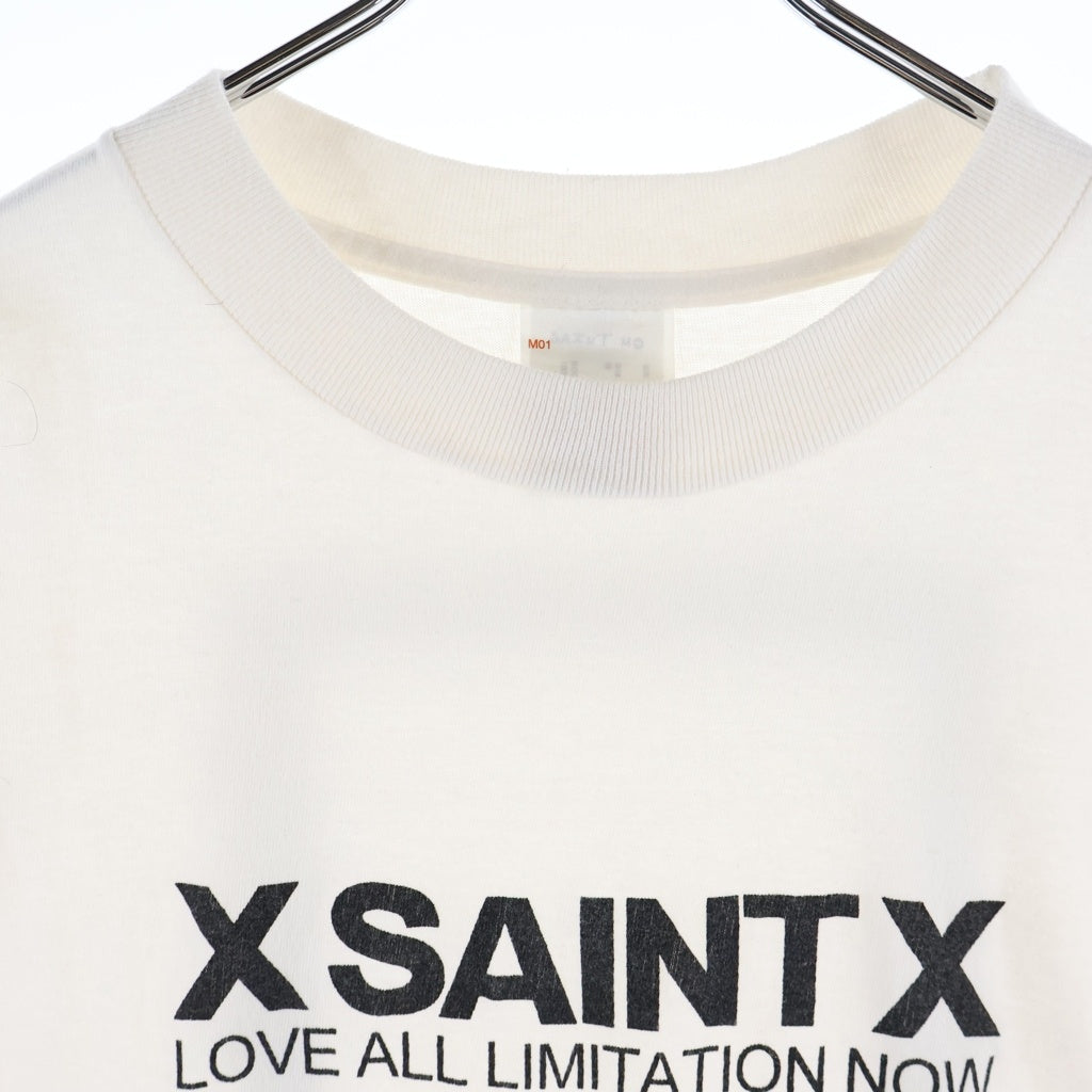 SAINT MICHAEL(セントマイケル) 26SS SS T-SHIRT / SAINT X 両面プリントTシャツ 半袖クルーネックカットソー ホワイト SM-MK8-0000-011