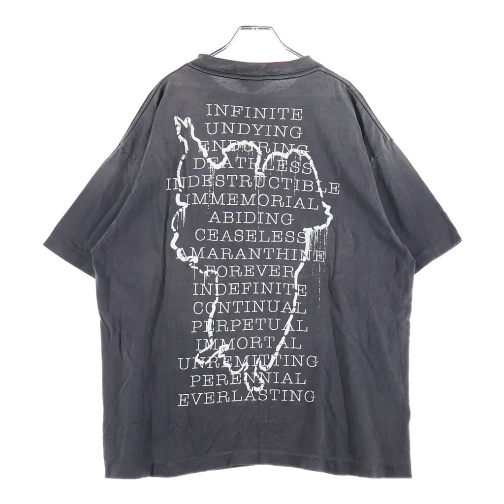 SAINT MICHAEL(セントマイケル) SS TEE HOPE SPRING ホープスプリング ヴィンテージ加工 クルーネック半袖Tシャツ カットソー グレー SM-HR8-0000-006
