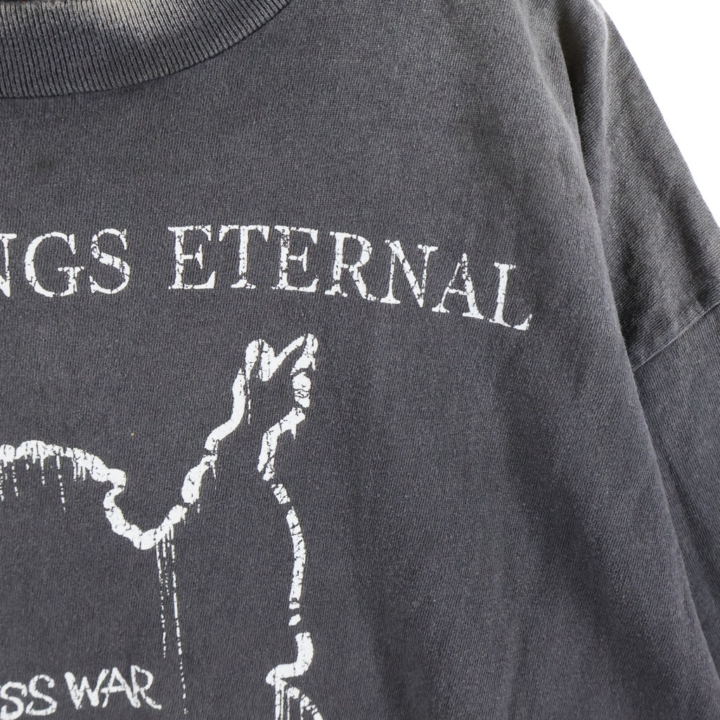 SAINT MICHAEL(セントマイケル) SS TEE HOPE SPRING ホープスプリング ヴィンテージ加工 クルーネック半袖Tシャツ カットソー グレー SM-HR8-0000-006