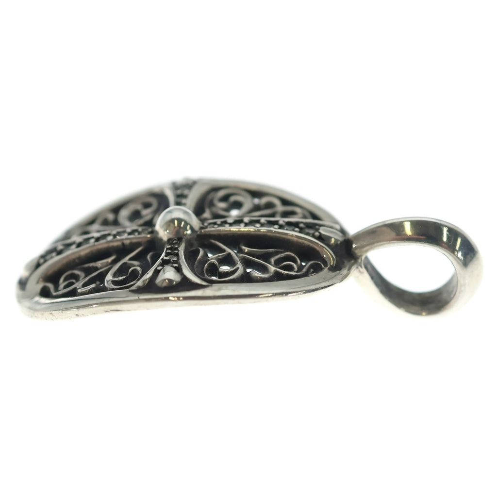 CHROME HEARTS(クロムハーツ) CLSC OVAL P/D クラシックオーバル PAVEダイヤ ペンダントトップ シルバー