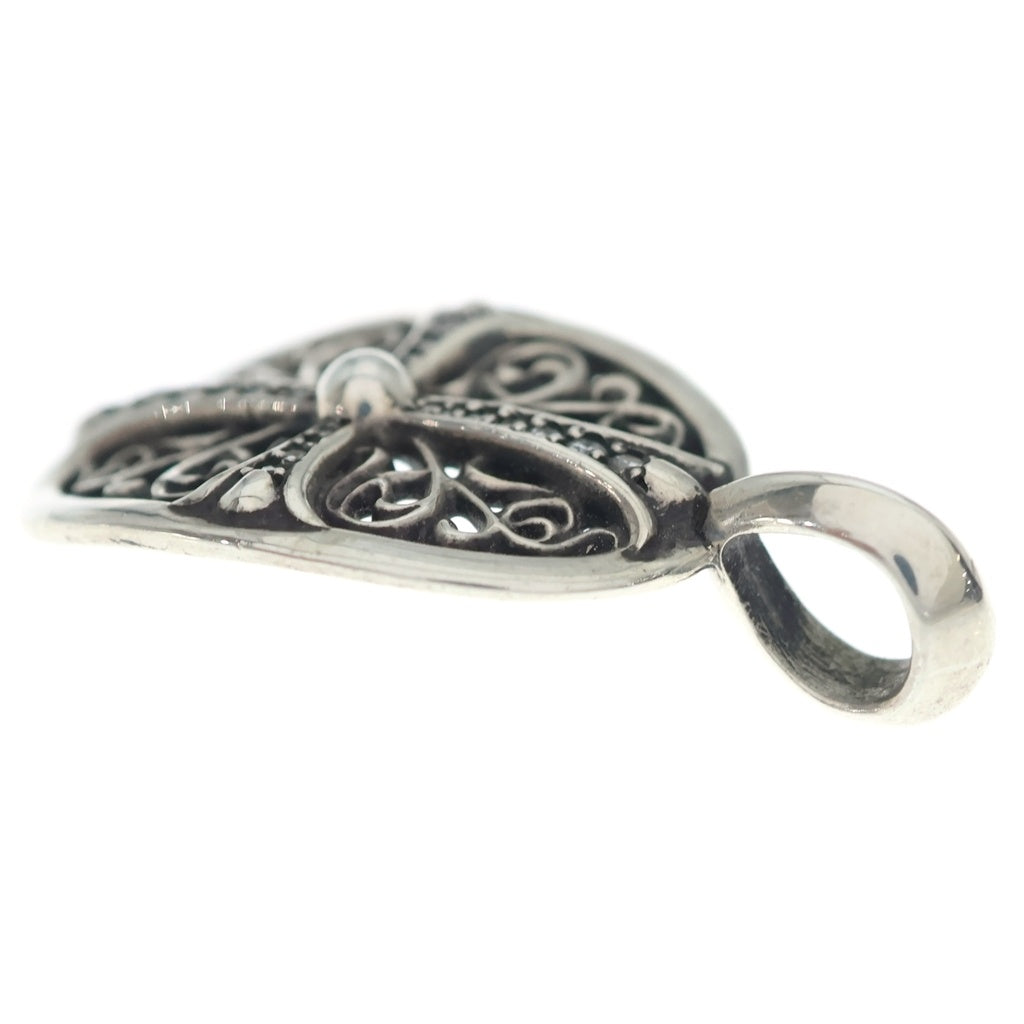 CHROME HEARTS(クロムハーツ) CLSC OVAL P/D クラシックオーバル PAVEダイヤ ペンダントトップ シルバー