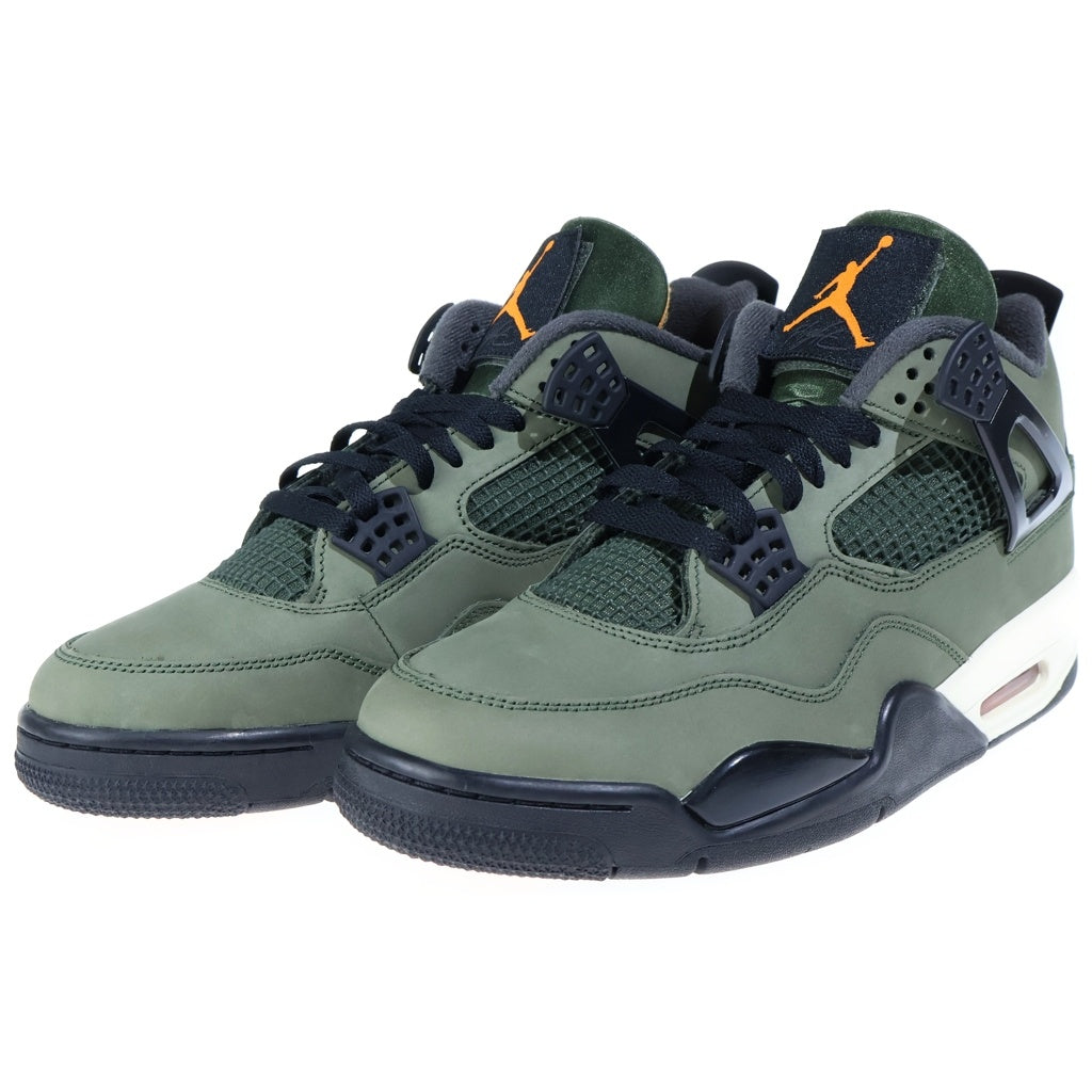 NIKE(ナイキ) ×UNDEFEATED AIR JORDAN 4 RETRO IB1519-200 アンディフィーテッド エアジョーダン4 レトロ ハイカットスニーカー カーキ US10/28ccm