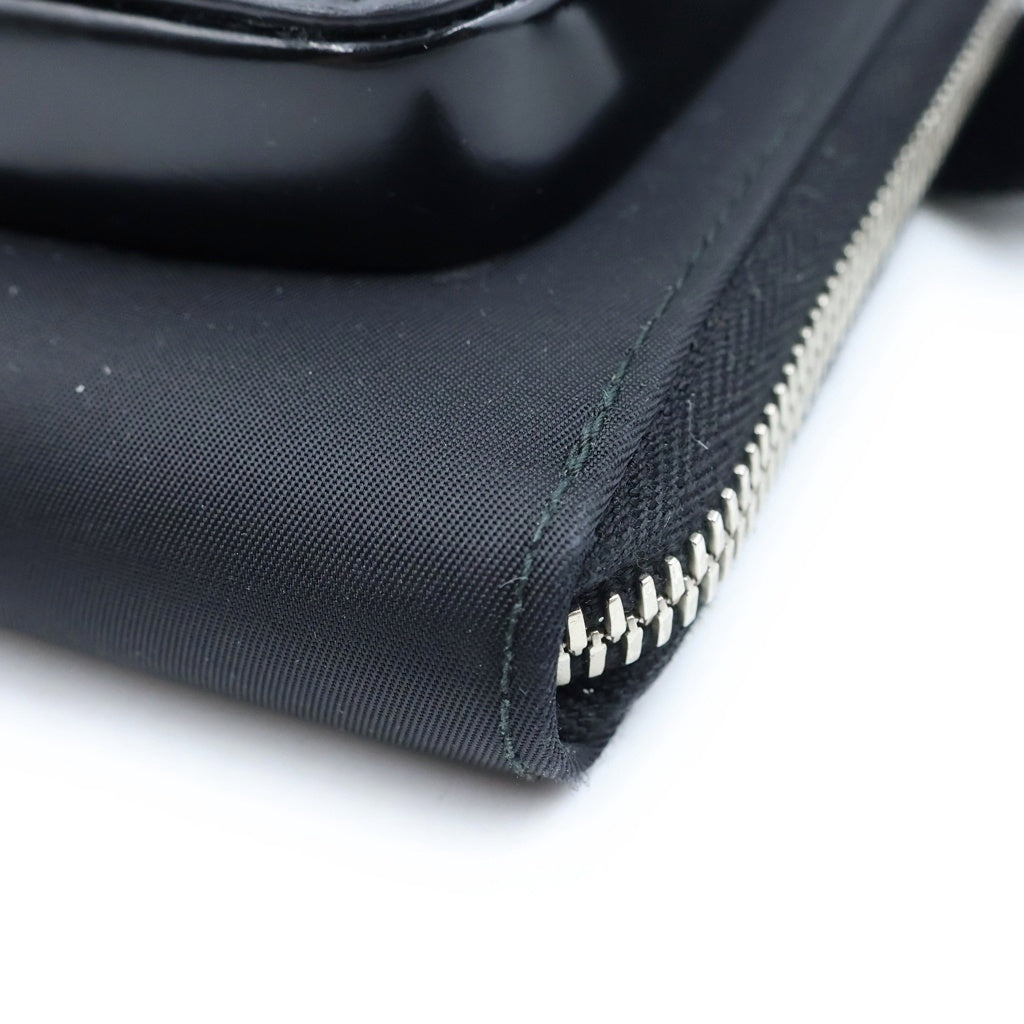 PRADA(プラダ) PHONE CASE SHORDER リナイロン ロゴ 三角プレート レザーフォンケース ショルダーバッグ ブラック 2ZT060 レディース