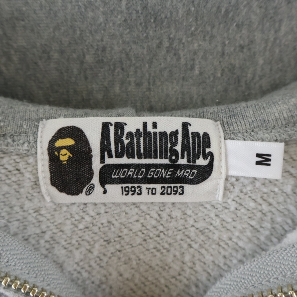 A BATHING APE(アベイシングエイプ) エイプヘッドプリント ジップアップ パーカー グレー 001ZPD801006X レディース