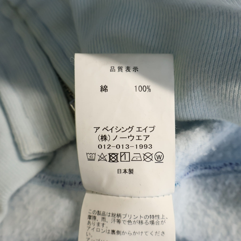 A BATHING APE(アベイシングエイプ) AMO DUBLE SHARK HOODIE アモ シャーク ジップアップ パーカー ブルー レディース