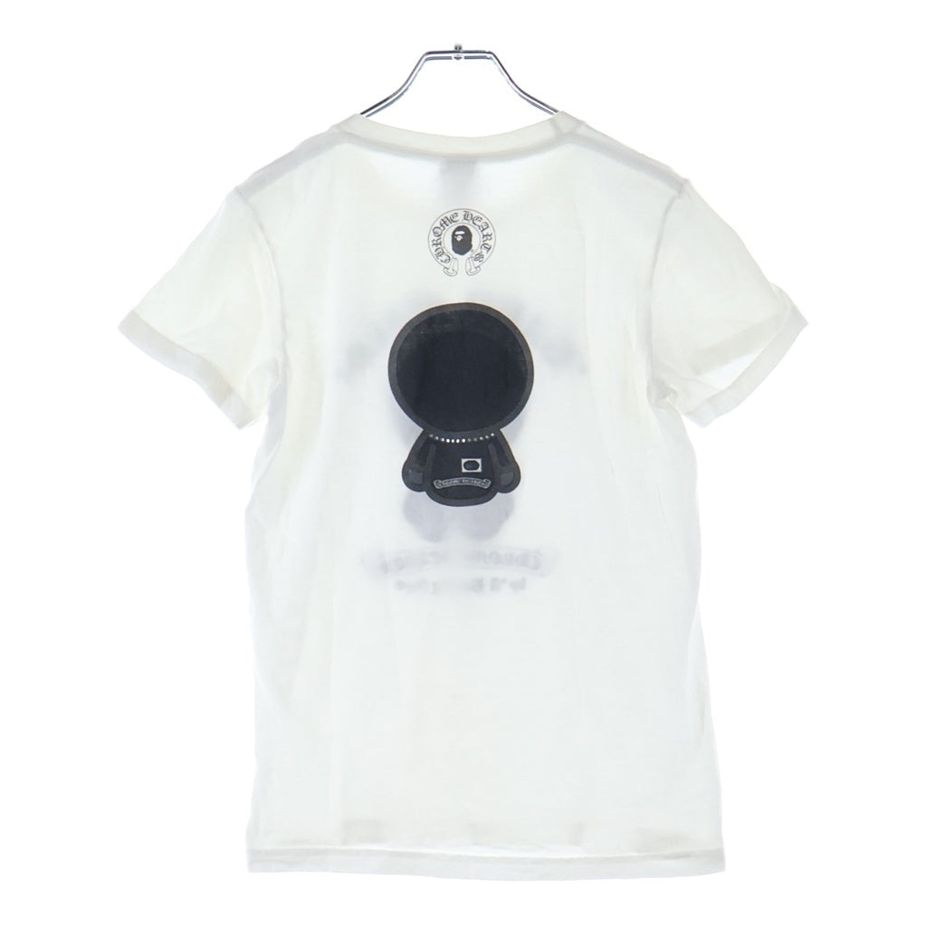 CHROME HEARTS(クロムハーツ) ×A BATHING APE BABY MILO TEE アベイジング エイプ コラボ フロント ホースシューロゴプリント クルーネック コットン 半袖Tシャツ カットソー レディース