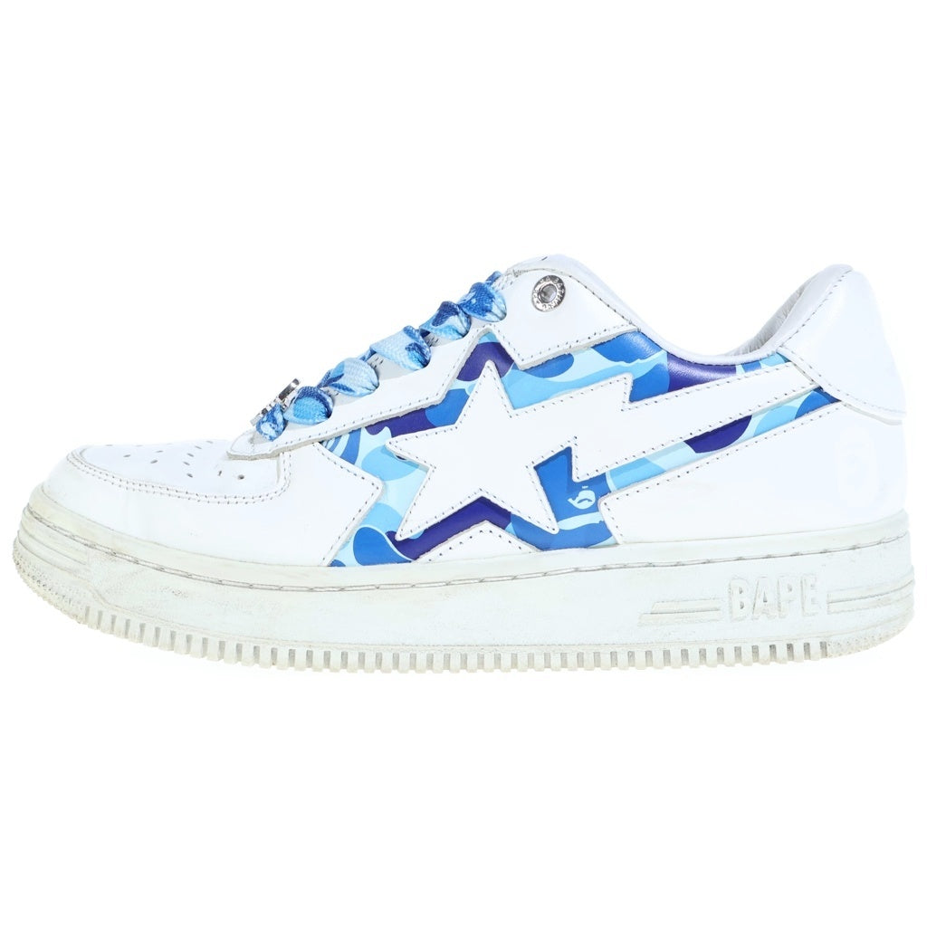A BATHING APE(アベイシングエイプ) BAPE STA Icon ABC Camo Sneaker カモ柄 ローカットスニーカー ブルー/ホワイト 001FWK302307L レディース