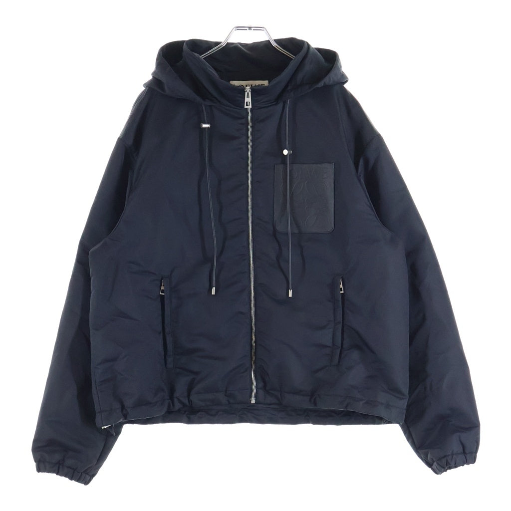 LOEWE(ロエベ) 24SS HOODED PADDED JACKET フーデッド パデッド ジャケット ジップアップブルゾン ブラック H526Y02W68