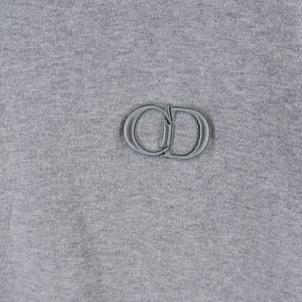 DIOR(ディオール) CD Icon S/S TEE ロゴ刺繍 半袖 クルーネック Tシャツ カットソー グレー 943J605A0554