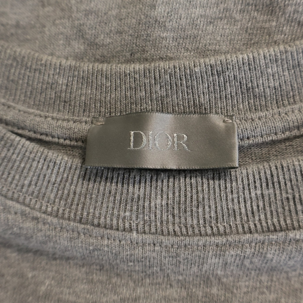 DIOR(ディオール) CD Icon S/S TEE ロゴ刺繍 半袖 クルーネック Tシャツ カットソー グレー 943J605A0554