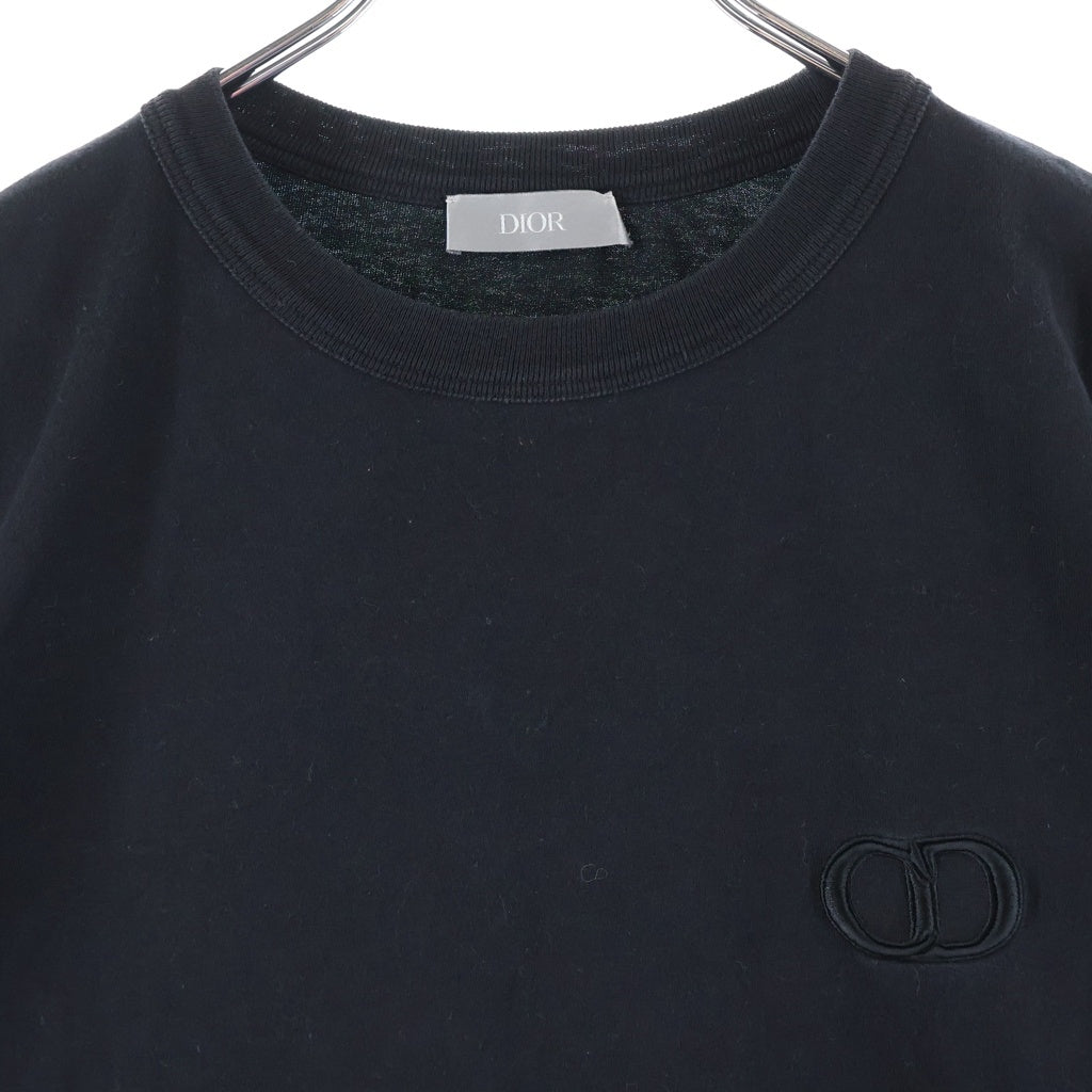 DIOR(ディオール) CD Icon S/S TEE ロゴ刺繍 半袖 クルーネック Tシャツ カットソー ブラック 013J600A0677