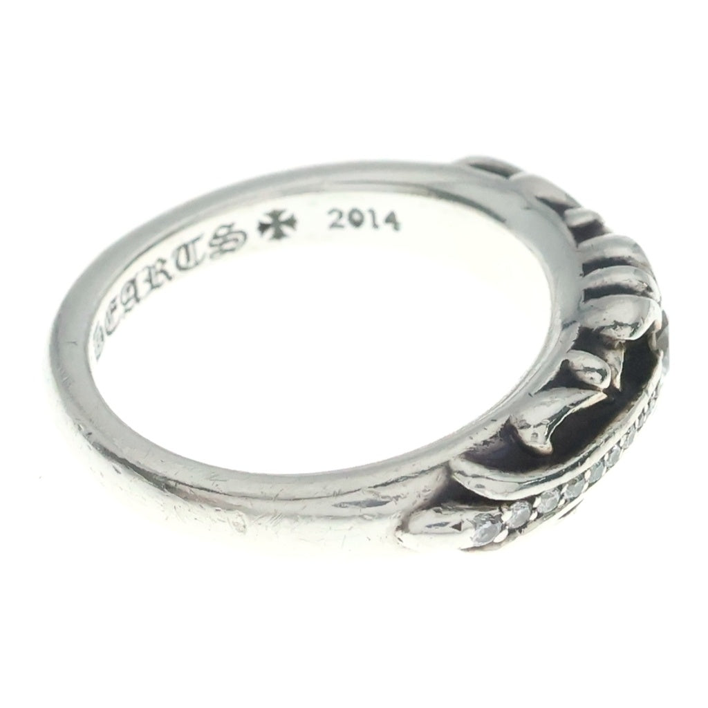 CHROME HEARTS(クロムハーツ) BABY CLSC P D ベイビークラシックフローラルクロス PAVEダイヤ シルバーリング