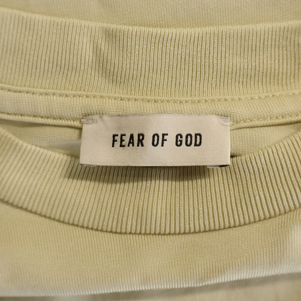 FEAR OF GOD(フィアオブゴッド) FGロゴプリント クルーネック 半袖Tシャツ アイボリー