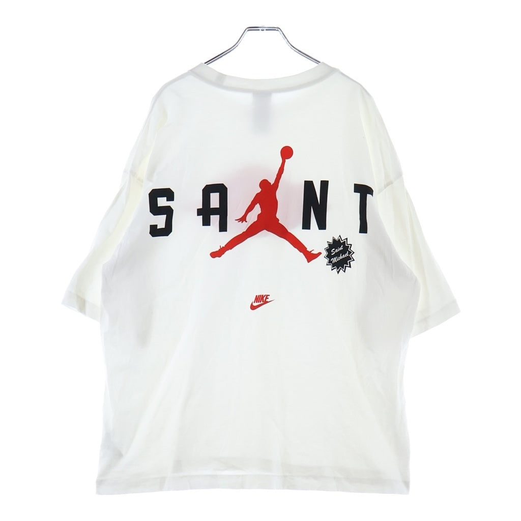 SAINT MICHAEL(セントマイケル) 26SS × NIKE ナイキ 両面プリント クルーネック 半袖Tシャツ ホワイト FV4716-100