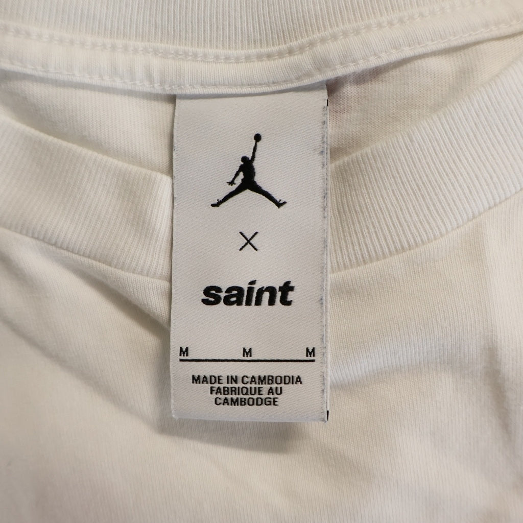 SAINT MICHAEL(セントマイケル) 26SS × NIKE ナイキ 両面プリント クルーネック 半袖Tシャツ ホワイト FV4716-100