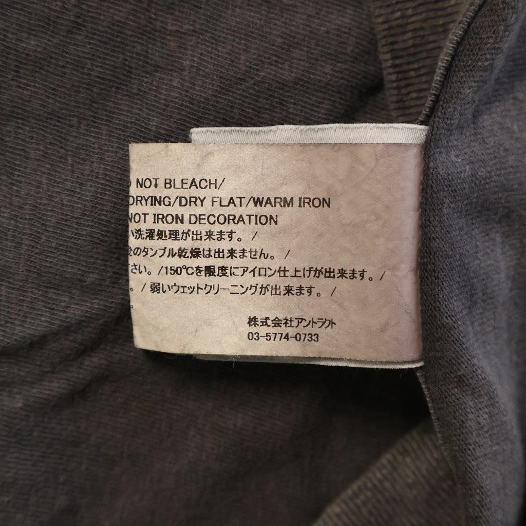 READY MADE(レディメイド) 24SS Pocket Print Short Sleeve Tee フロントポケットロゴプリント クルーネック 半袖Tシャツ チャコールグレー RE-CO-BK-00-00-278