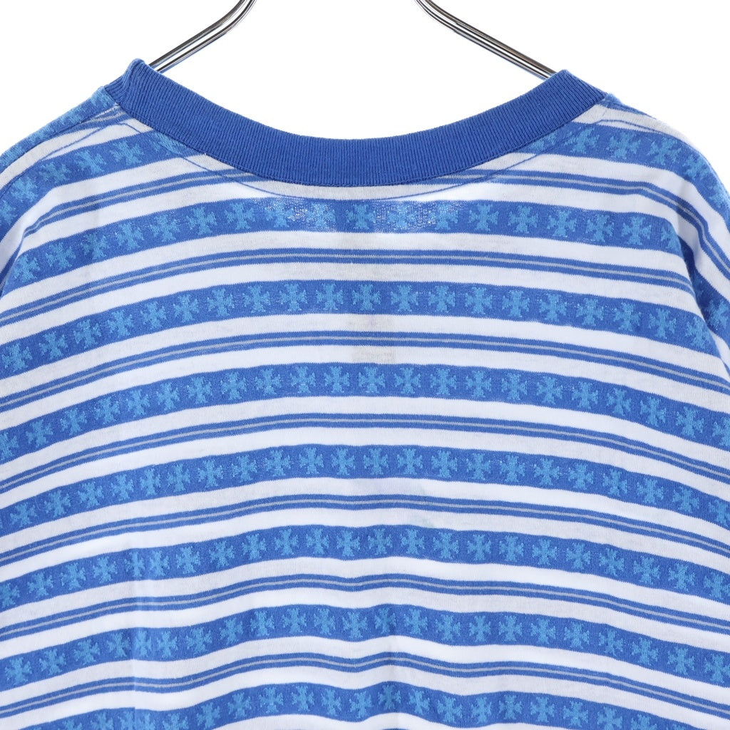 CHROME HEARTS(クロムハーツ) Y NOT Stripe ストライプTシャツ ブルー/ホワイト