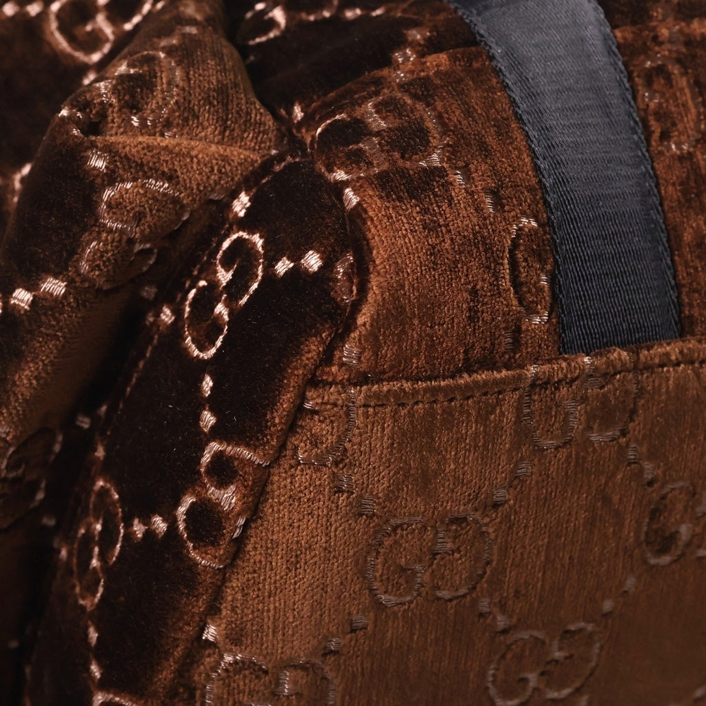 GUCCI(グッチ) GG Velvet Medium Backpack GGベルベット ミディアム バックパック リュックサック ブラウン 574923