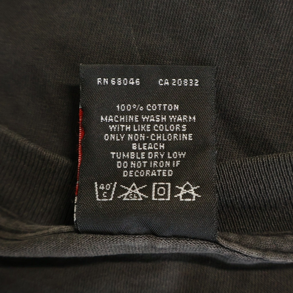 VINTAGE(ヴィンテージ) 90s Lenny kravitz レニークラヴィッツ フロントプリント クルーネック半袖Tシャツ ショートスリーブカットソー ブラック