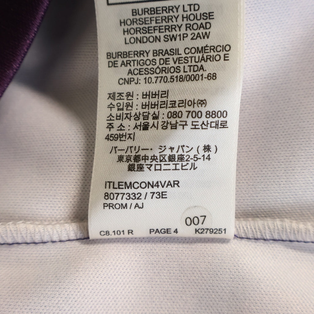 BURBERRY(バーバリー) ローズ総柄 クルーネック 長袖Tシャツ パープル 8077332/73E