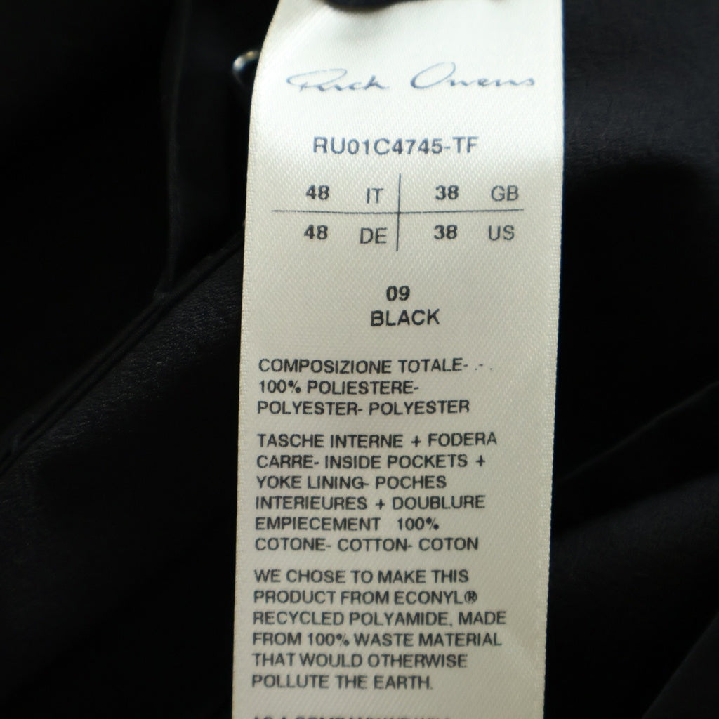 Rick Owens(リックオウエンス) OUTER SHIRT シャツ ジャケット バックベルト ブラック